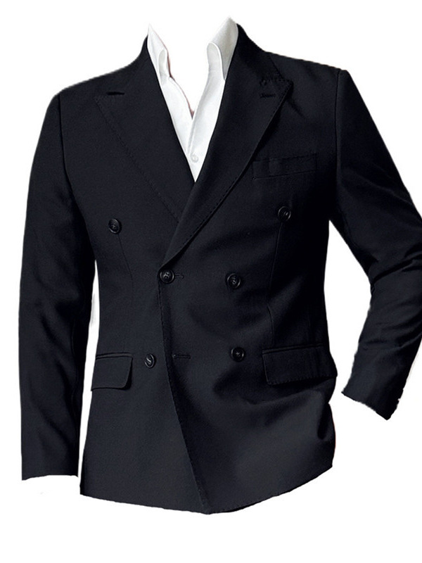 Coats & Outerwear | Mens Double breasted jacket in wool and mohair Clothing Coats & Outerwear