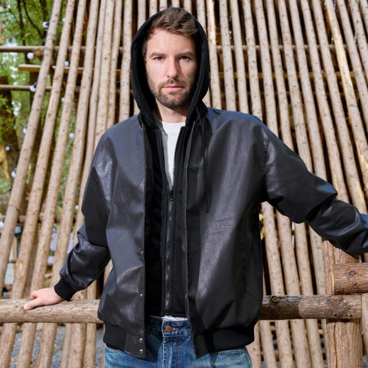 Coats & Outerwear | Mens Hooded bomber jacket in nylon Clothing Coats & Outerwear