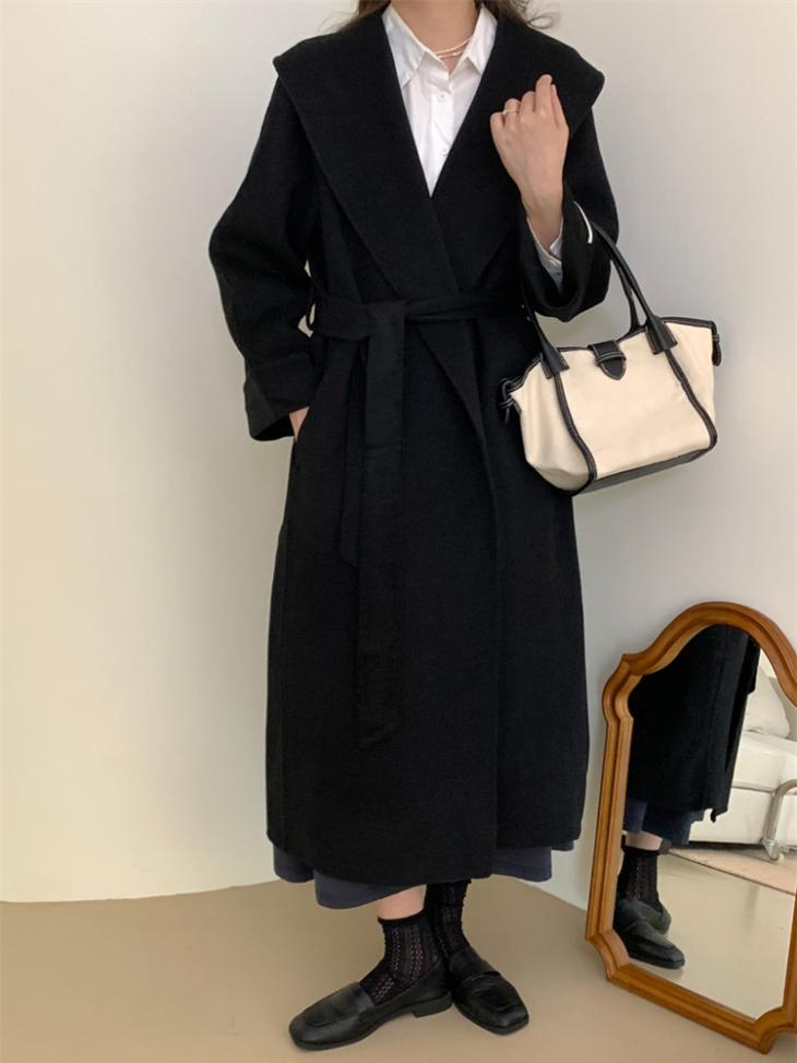 Coats | Womens Belted coat in wool and cashmere Clothing Coats