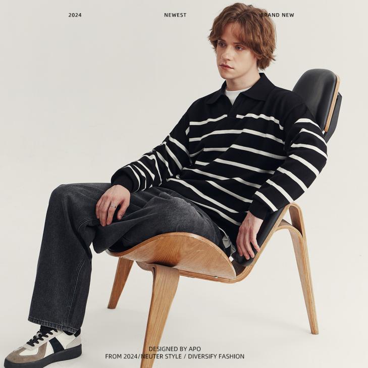 Knitwear | Mens Polo sweater in cotton Clothing Knitwear