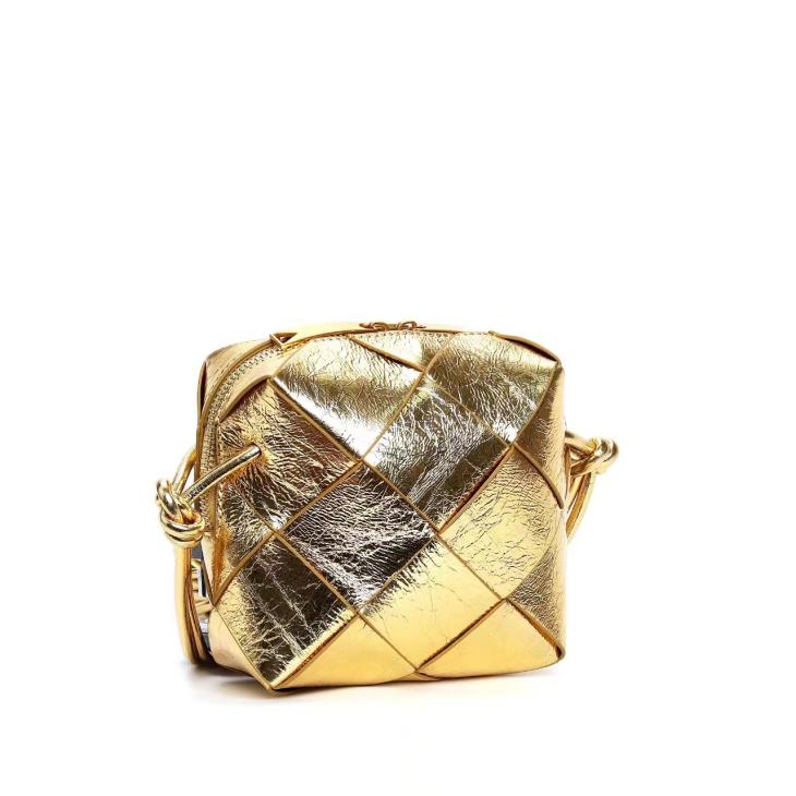 Mini Bags | Womens Mini Puffer Goya bag in pleated metallic leather Bags Mini Bags