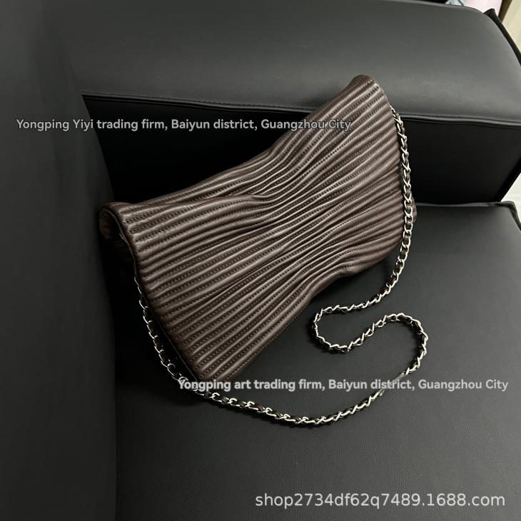 Pouches & Clutches | Womens Large Bracelet pouch in pleated nappa Bags Pouches & Clutches