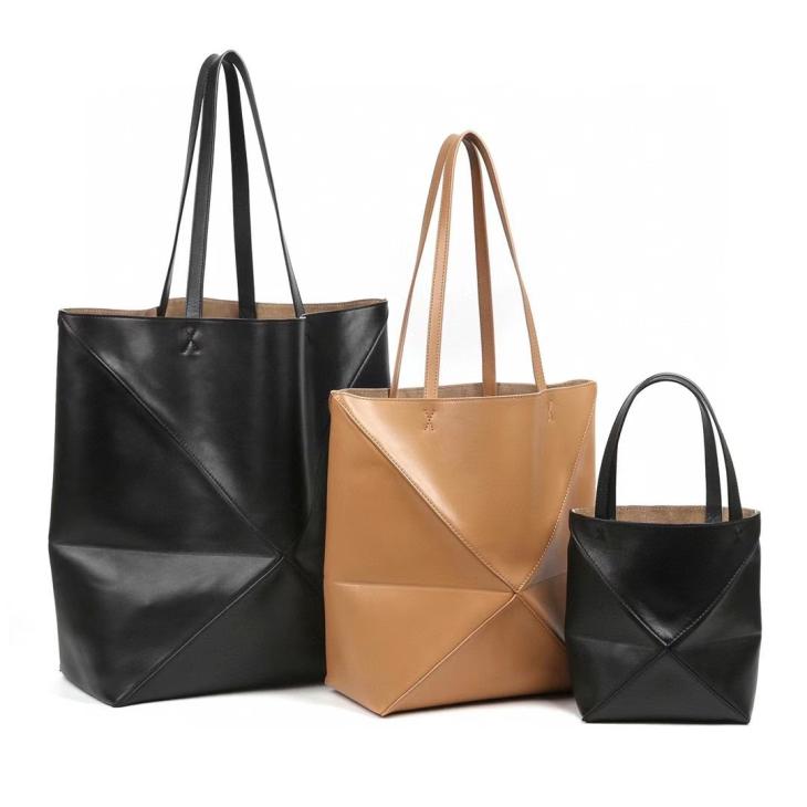 Shoulder Bags | Womens Medium Puzzle Fold tote in shiny calfskin Bags Shoulder Bags