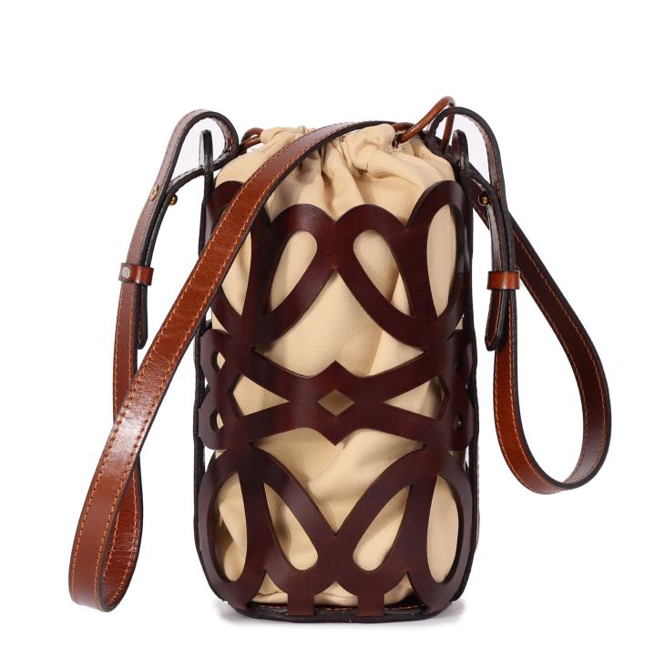 Shoulder Bags | Womens/Mens Anagram cut-out crossbody in classic calfskin and canvas Bags Crossbody Bags