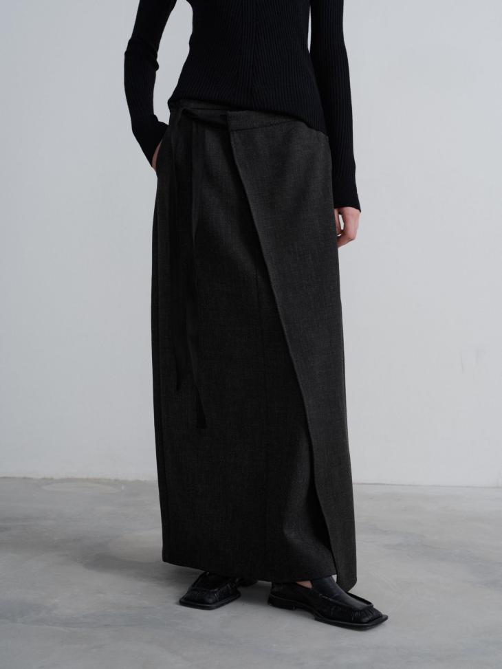 Skirts | Womens Wrap skirt in cotton and silk Clothing Skirts