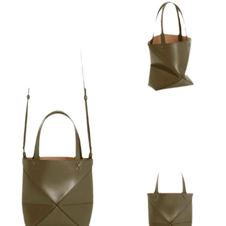 Tote & Top Handle Bags | Womens Mini Puzzle Fold tote in shiny calfskin Bags Crossbody Bags