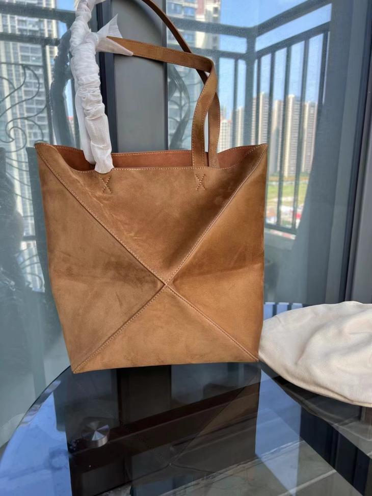 Tote & Top Handle Bags | Womens/Mens XL Puzzle Fold tote in pressed suede Bags Business Bags