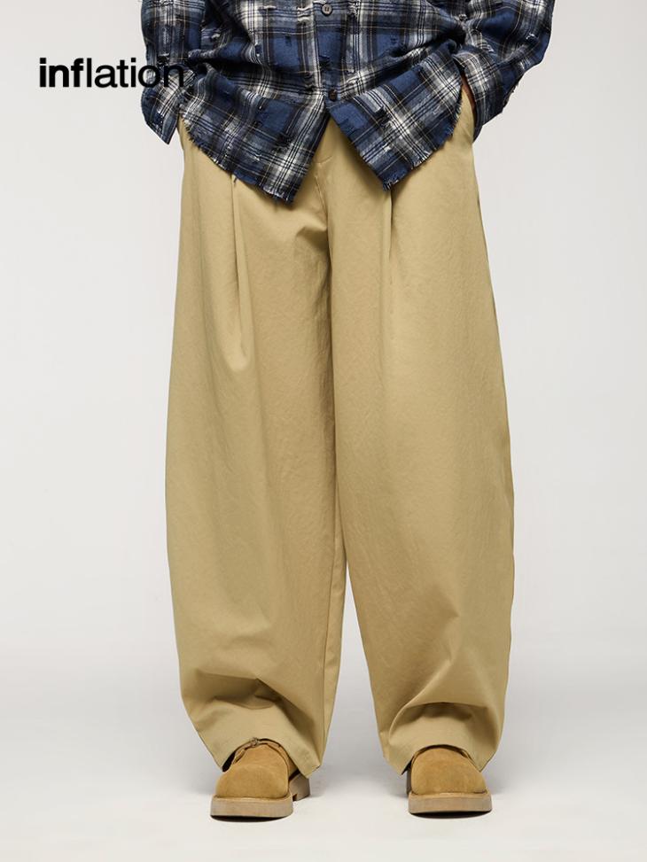 Trousers & Shorts | Mens Pleated trousers in cotton Clothing Mens